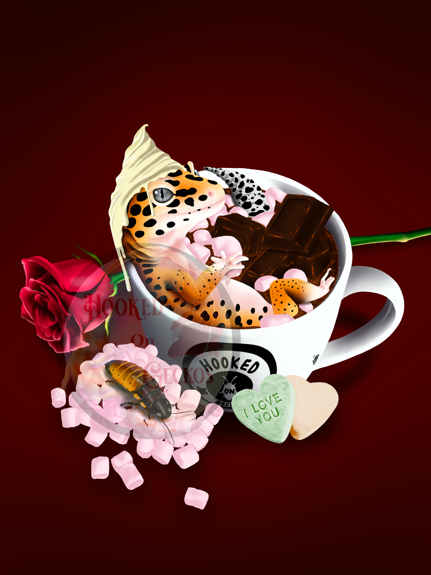 Valentine Leo hot cocoa 2024 Art print