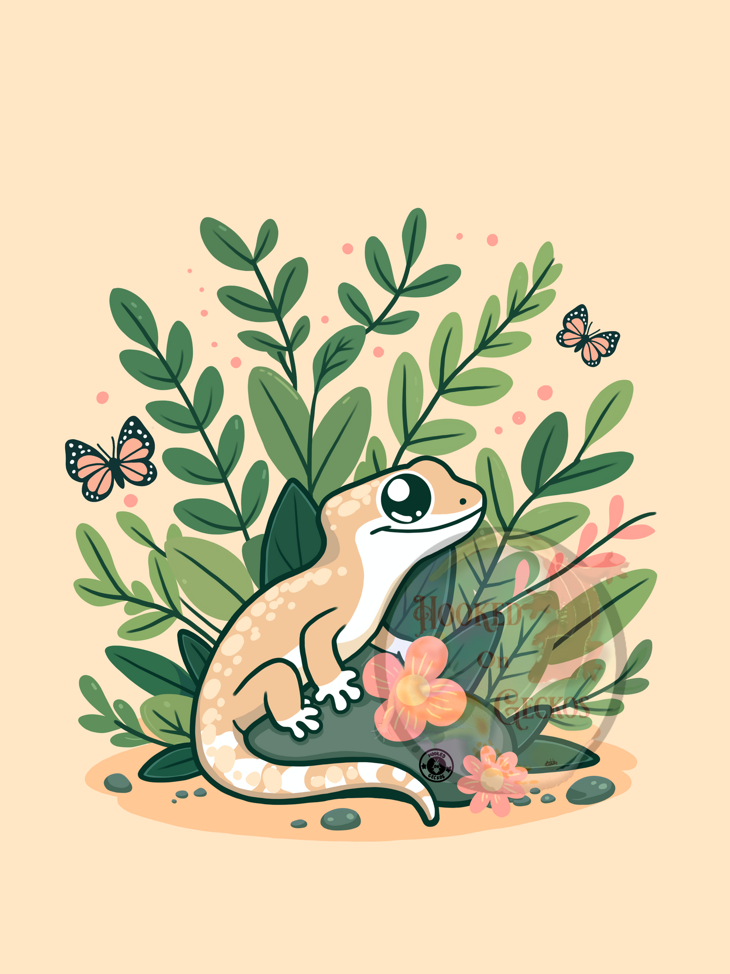Desert gecko Art print