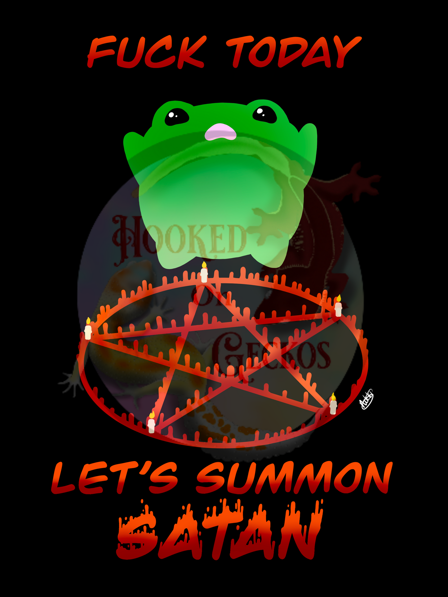 Satanic frog Art print