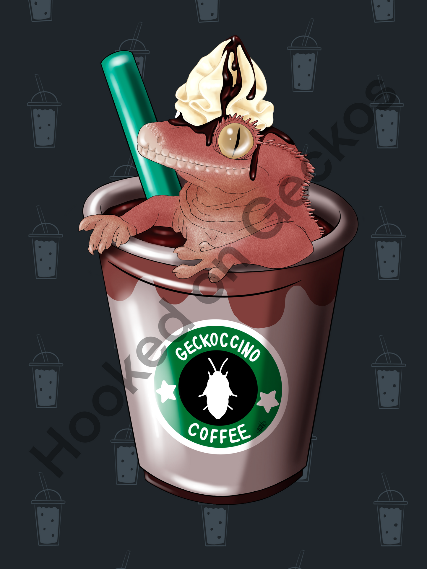 “Kitsunne the Geckoccino coffee”