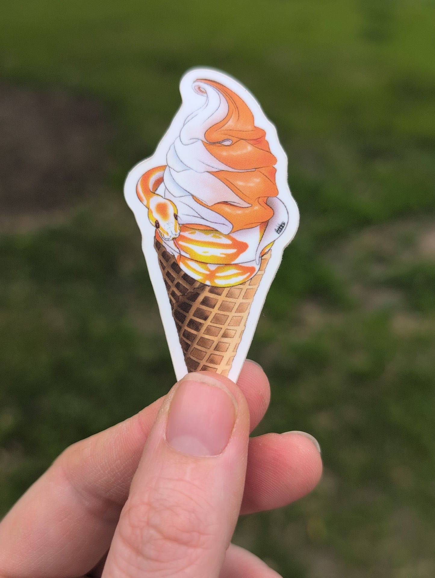Orange sherbet ice cream Sticker