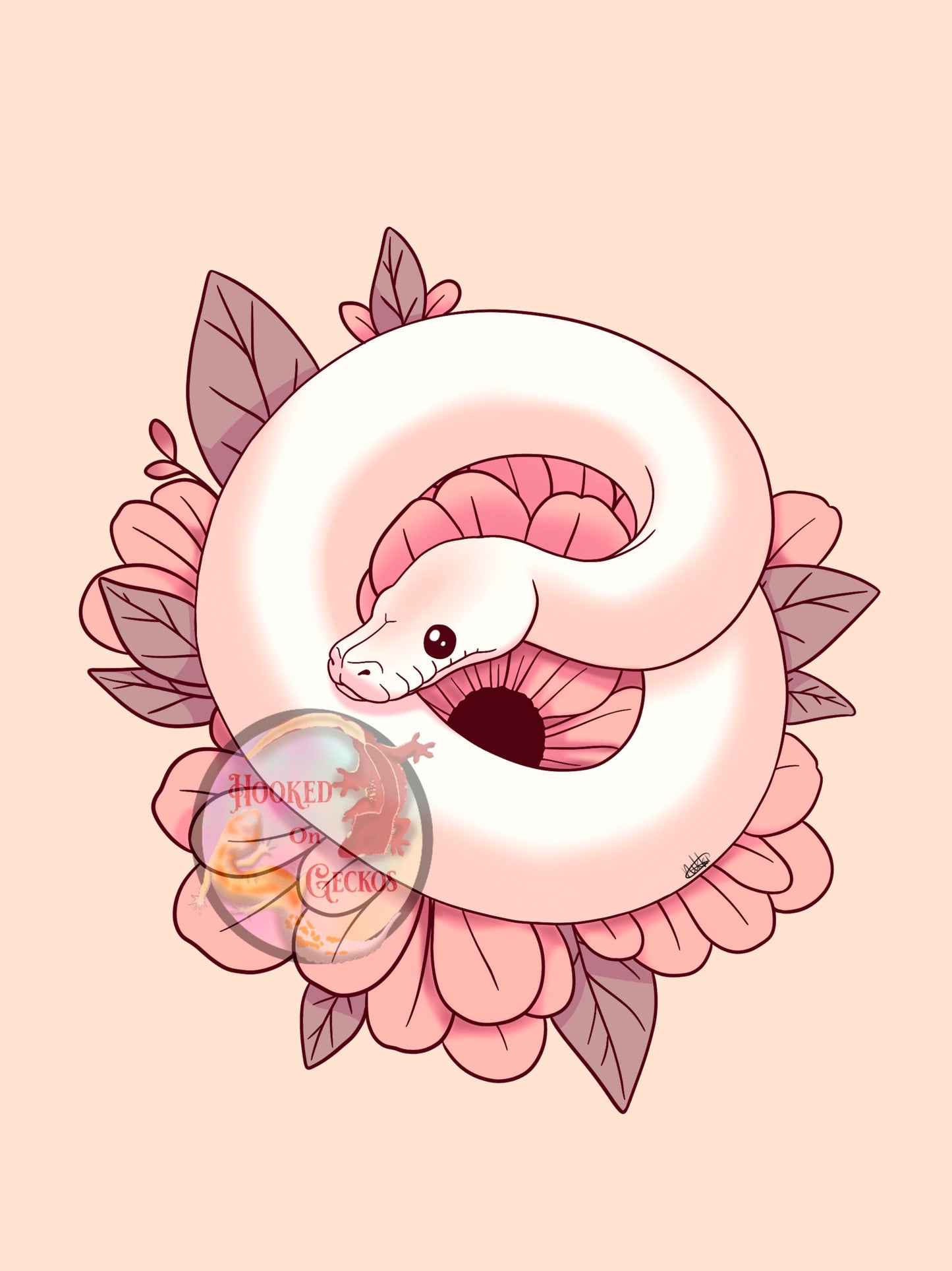 Ball python art print