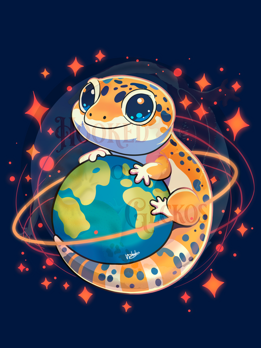Space Leo Art print