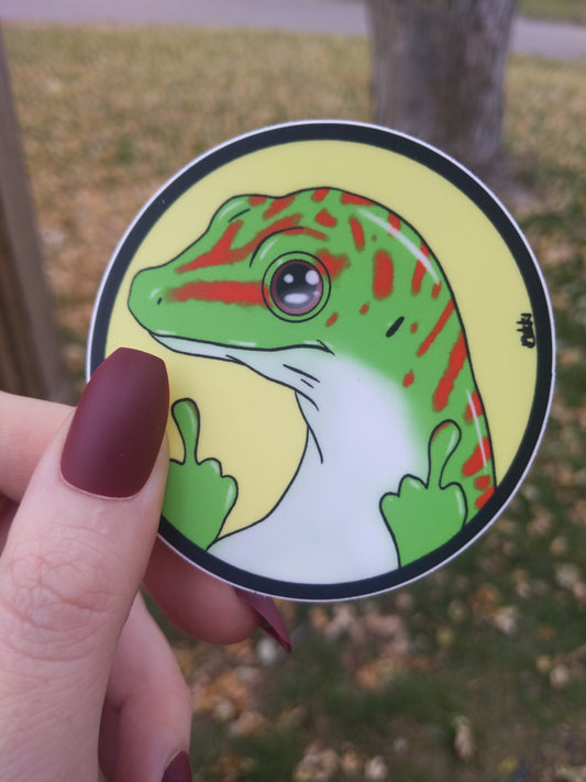 Naughty Day Gecko sticker