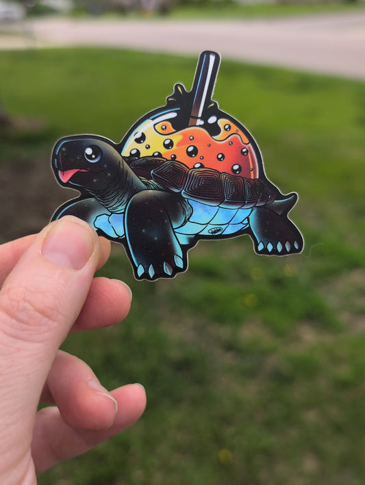 Tortoise boba sticker