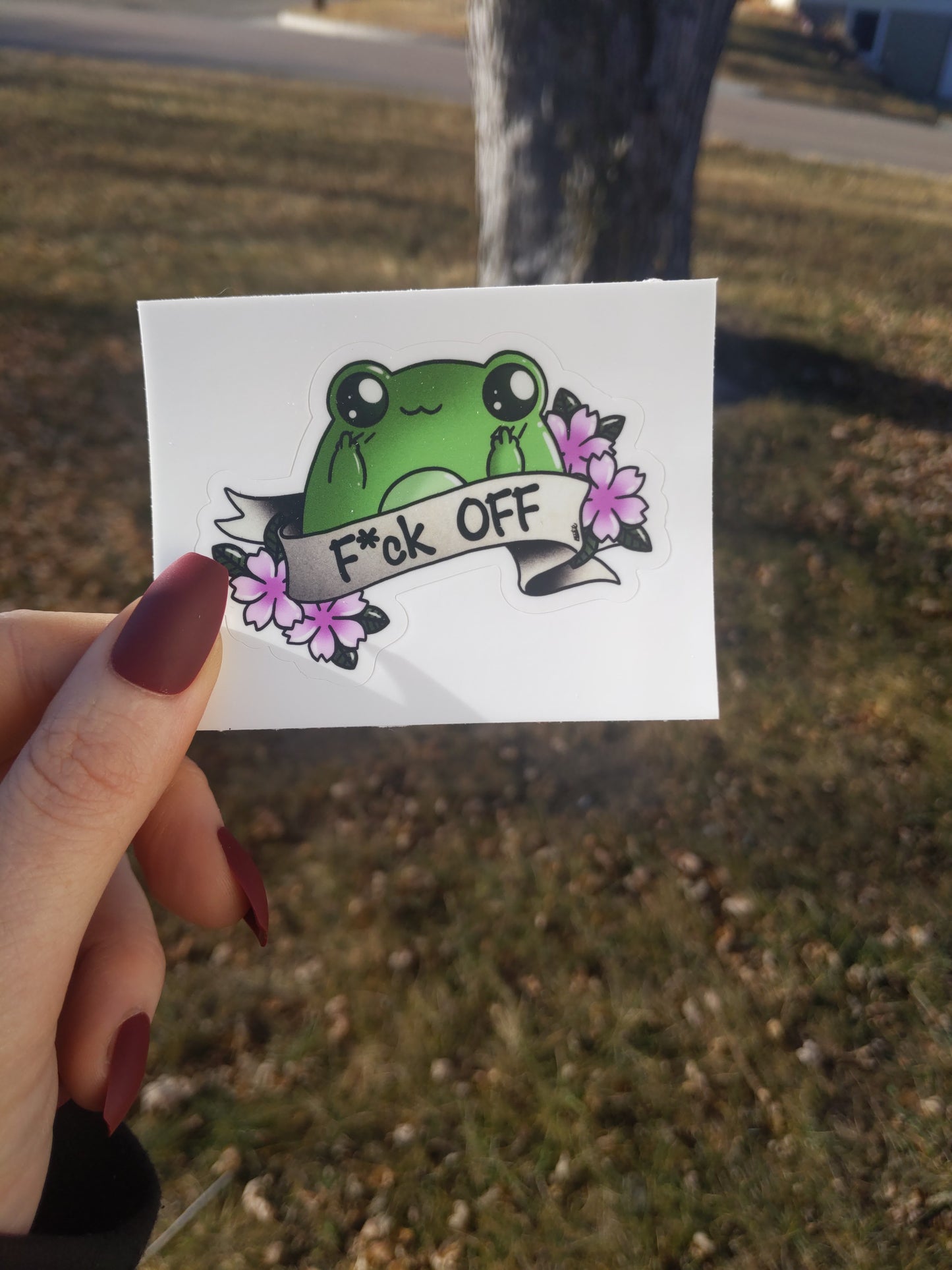 "F*ck off" kiss cut sticker