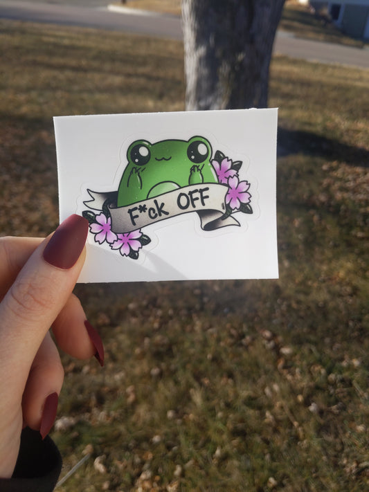 "F*ck off" kiss cut sticker